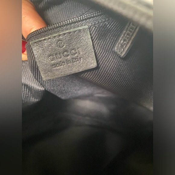 Preloved GUCCI shoulder bag blk tote bag, Made in Italy. size: M - Picture 9 of 11